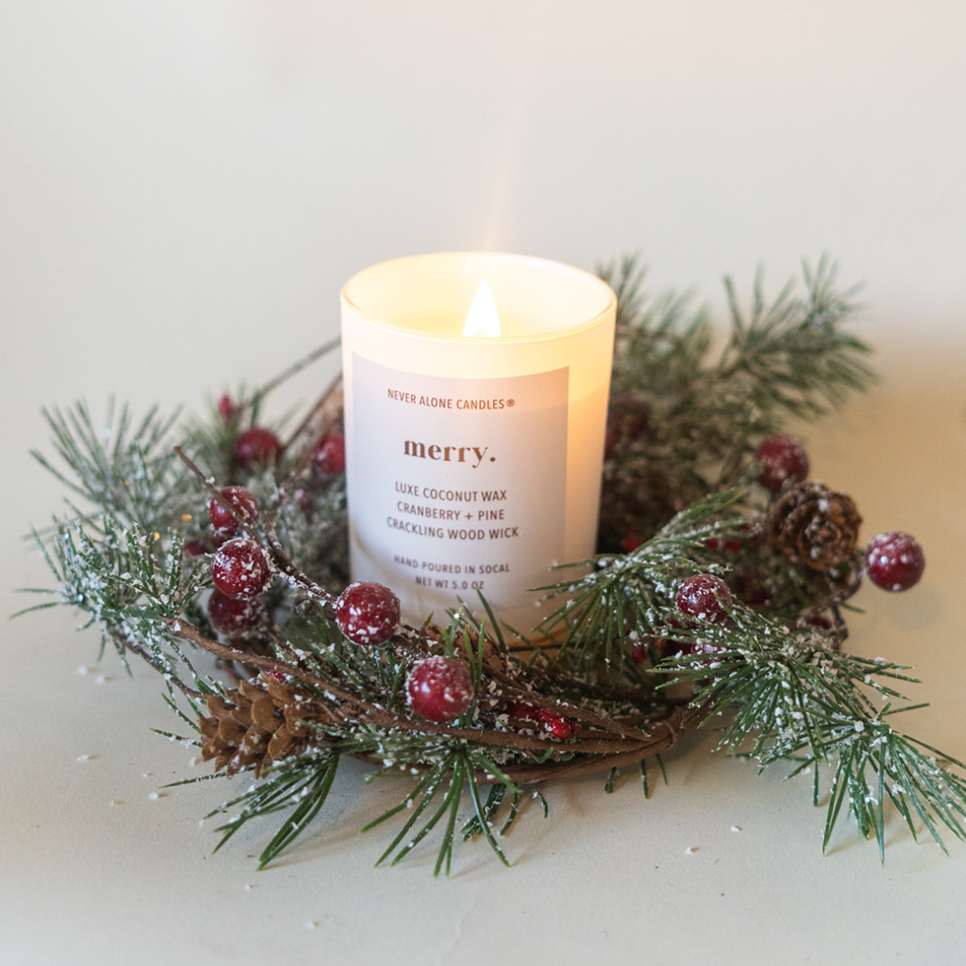 Cranberry + Pine Mini Candle
