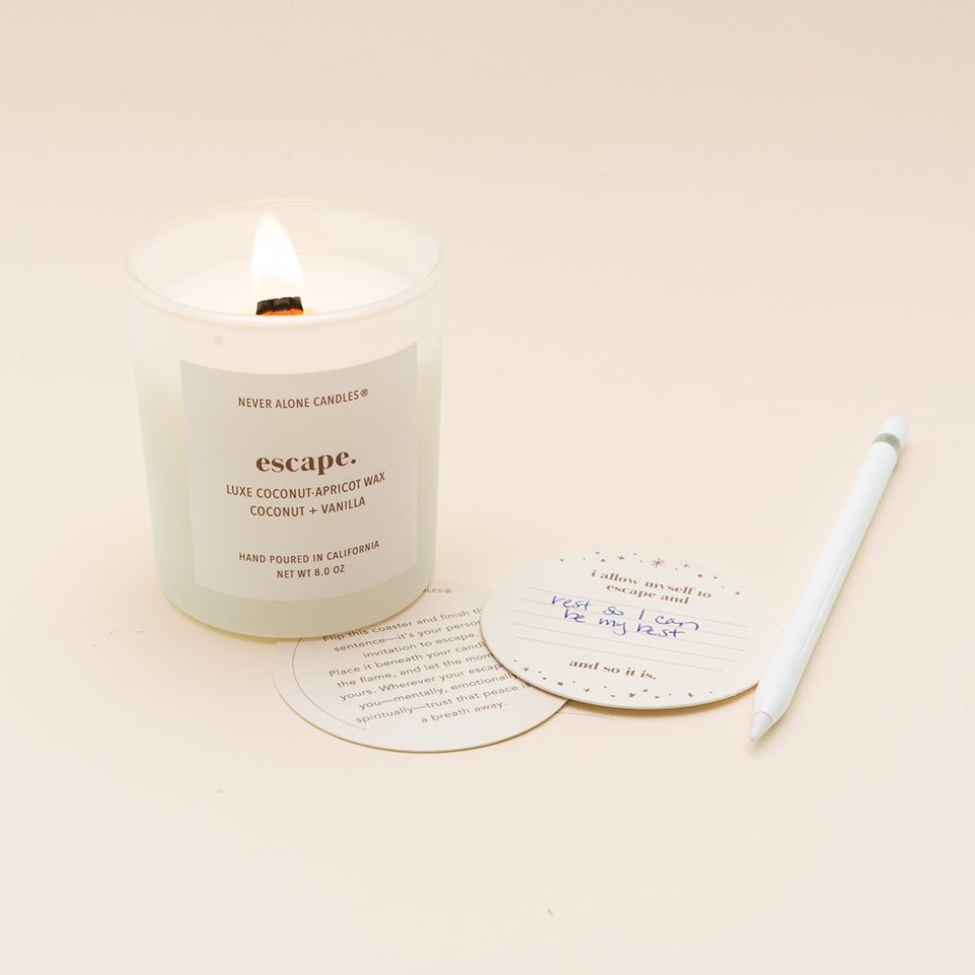 Coconut + Vanilla Scented Candle