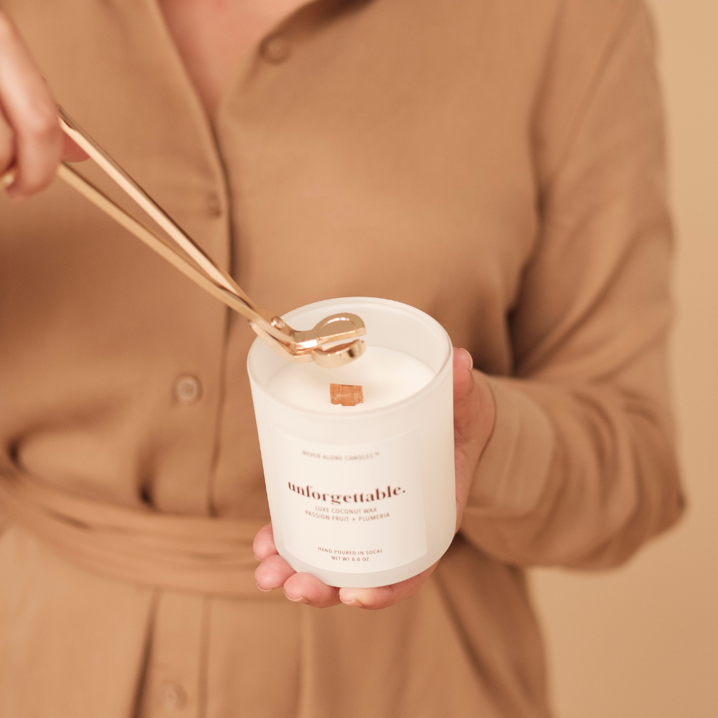 passion fruit plumeria scented candle, coconut wax, woodwick, handmade, hand poured